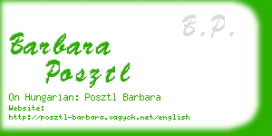 barbara posztl business card